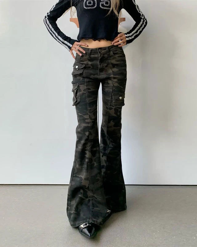 Camo Flare Work Jeans