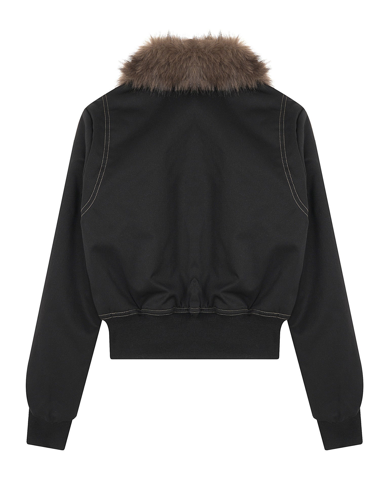 Fudge Pink 25秋季New美式复古个性分割设计宽松毛领夹克外套 NOCTONE