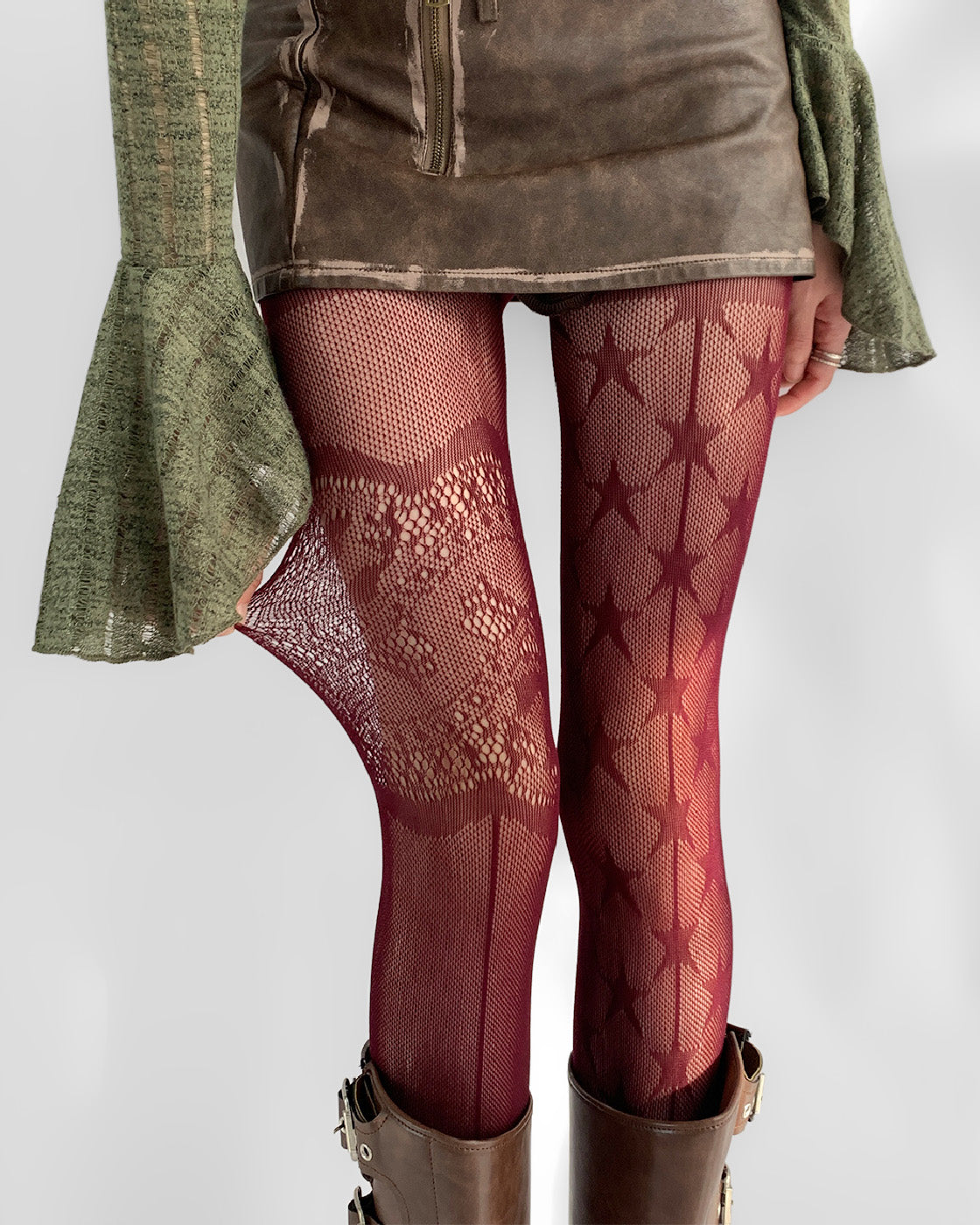 ナイトクラスルームホローレースパンティーストッキング極薄ファインメッシュグレーストッキングサマースターグレーフィッシュネットソックスレディース NOCTONE