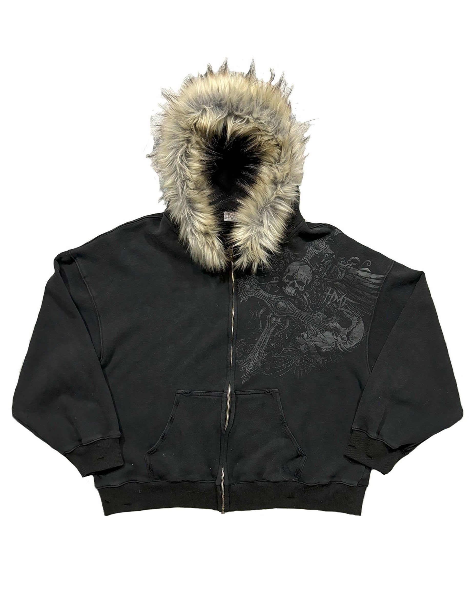 欧米の絨毛帽子の衛衣のプリントの図案の長袖の頭のフードの復古のコートの街頭の潮流y 2k NOCTONE