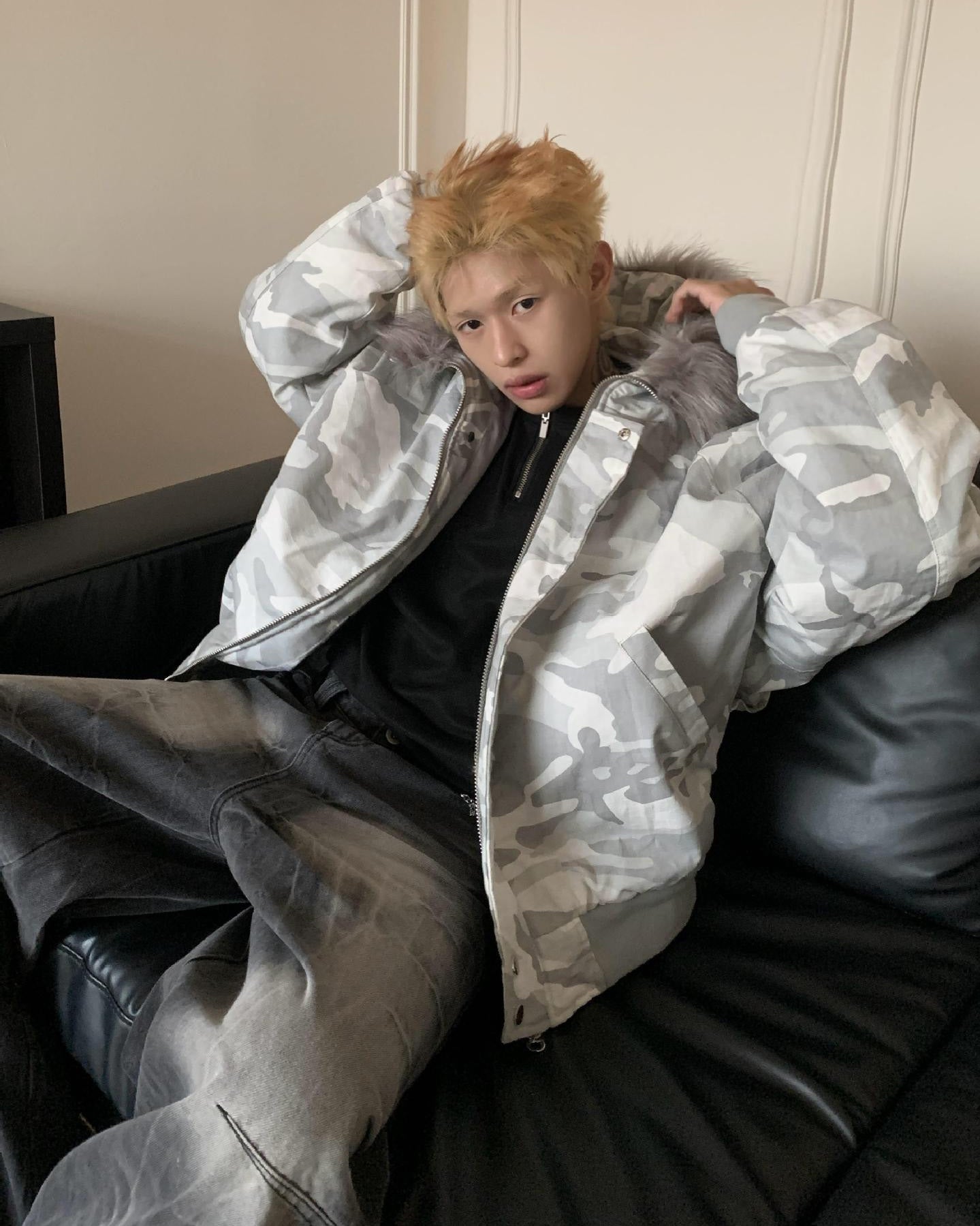 雪地座山雕迷彩加厚外套男冬季毛领cleanfit重磅硬挺情侣棉服外套 NOCTONE